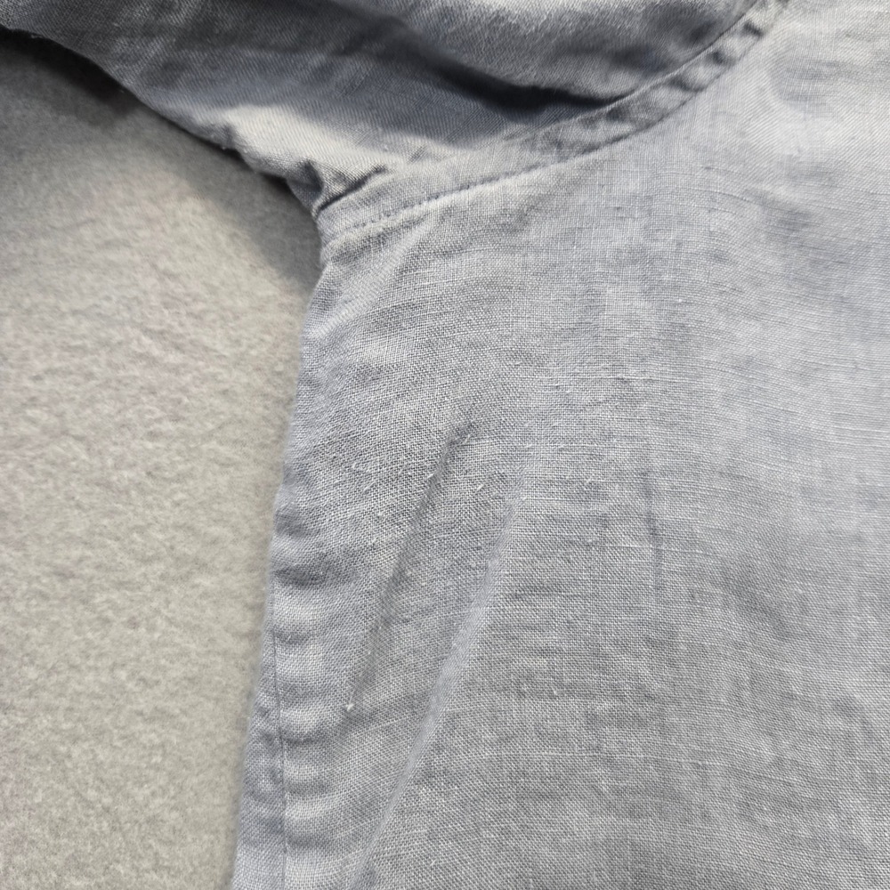 Lauren Ralph Lauren Womens XL Light Blue‎ 100% Linen Roll Tab Button Down Shirt - Picture 8 of 11